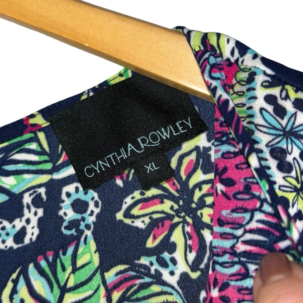 Like New Cynthia Rowley Sleeveless Floral Top XL - Picture 6 of 14